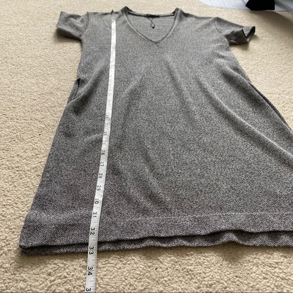 Zara Split Hem V-Neck Short Sleeve Tunic - Picture 10 of 10